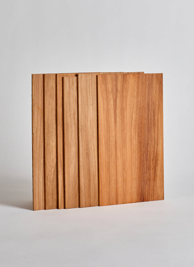 Plyco's 3mm Blackwood MicroPanel 6 Pack on a white background