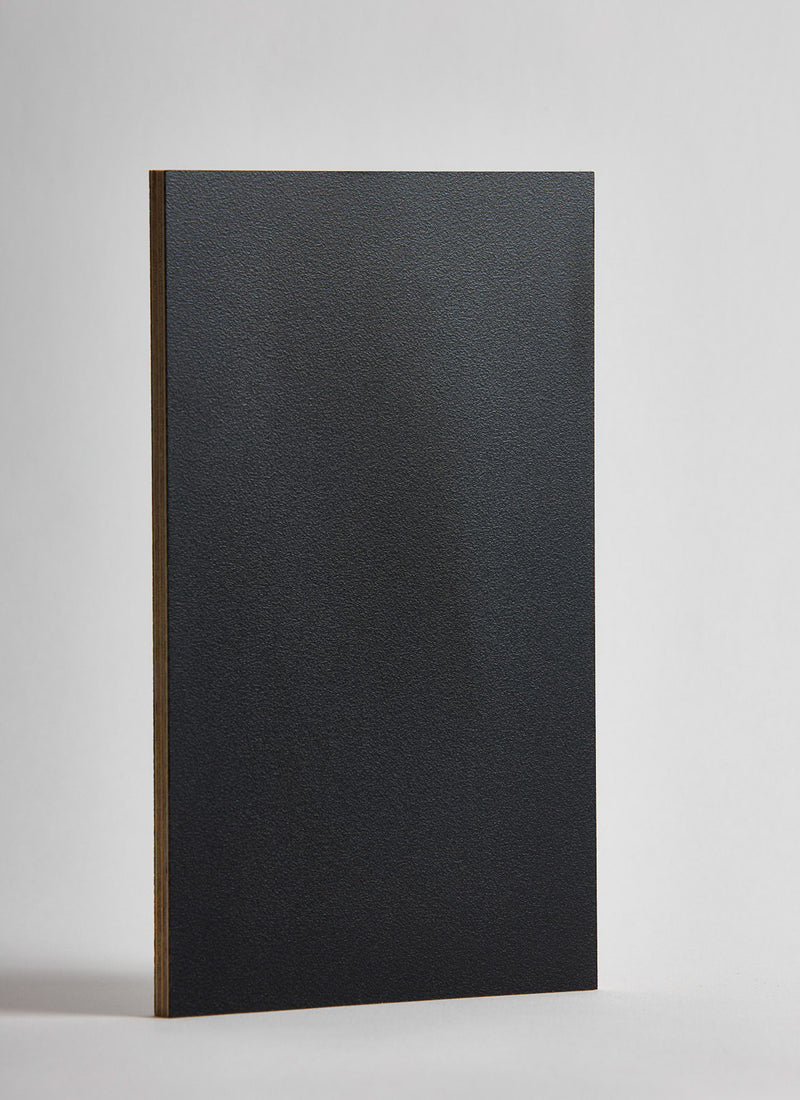 Plyco's Onyx Decor Laminate pressed onto a Birch Plywood core (Decoply) on a white background