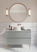 Laminex 0.8mm Aluwave Retro Laminate available at Plyco, used for commercial bathroom cabinetry and joinery on a white background