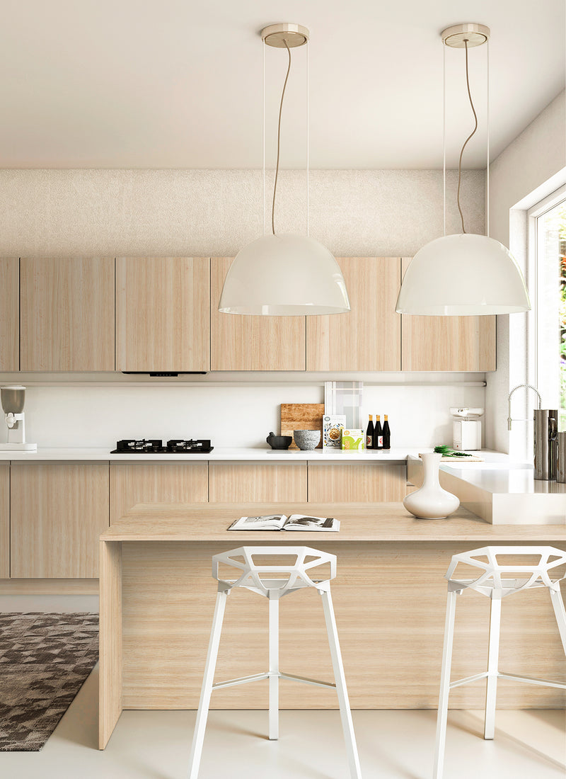 Melbourne plywood supplier Plyco's 3mm Tasmanian Oak / Eucalypt Veneered MDF in a kitchen renovation without a white background